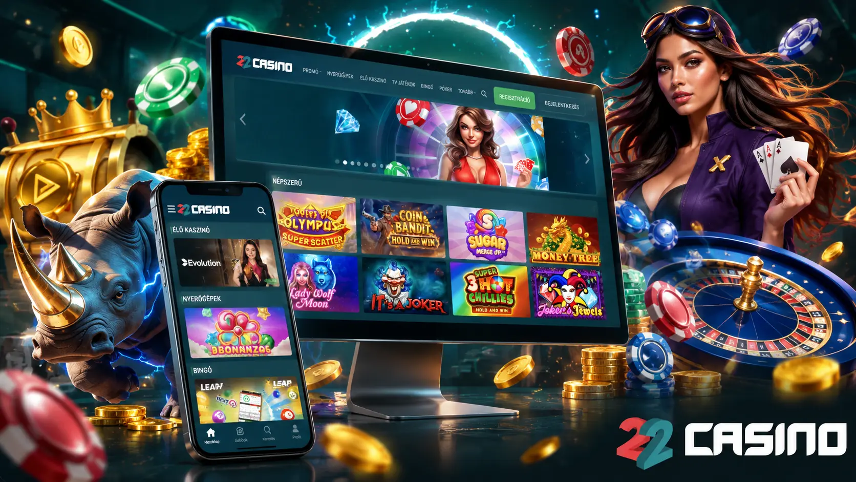 Fizetési módok a 22Casino oldalán